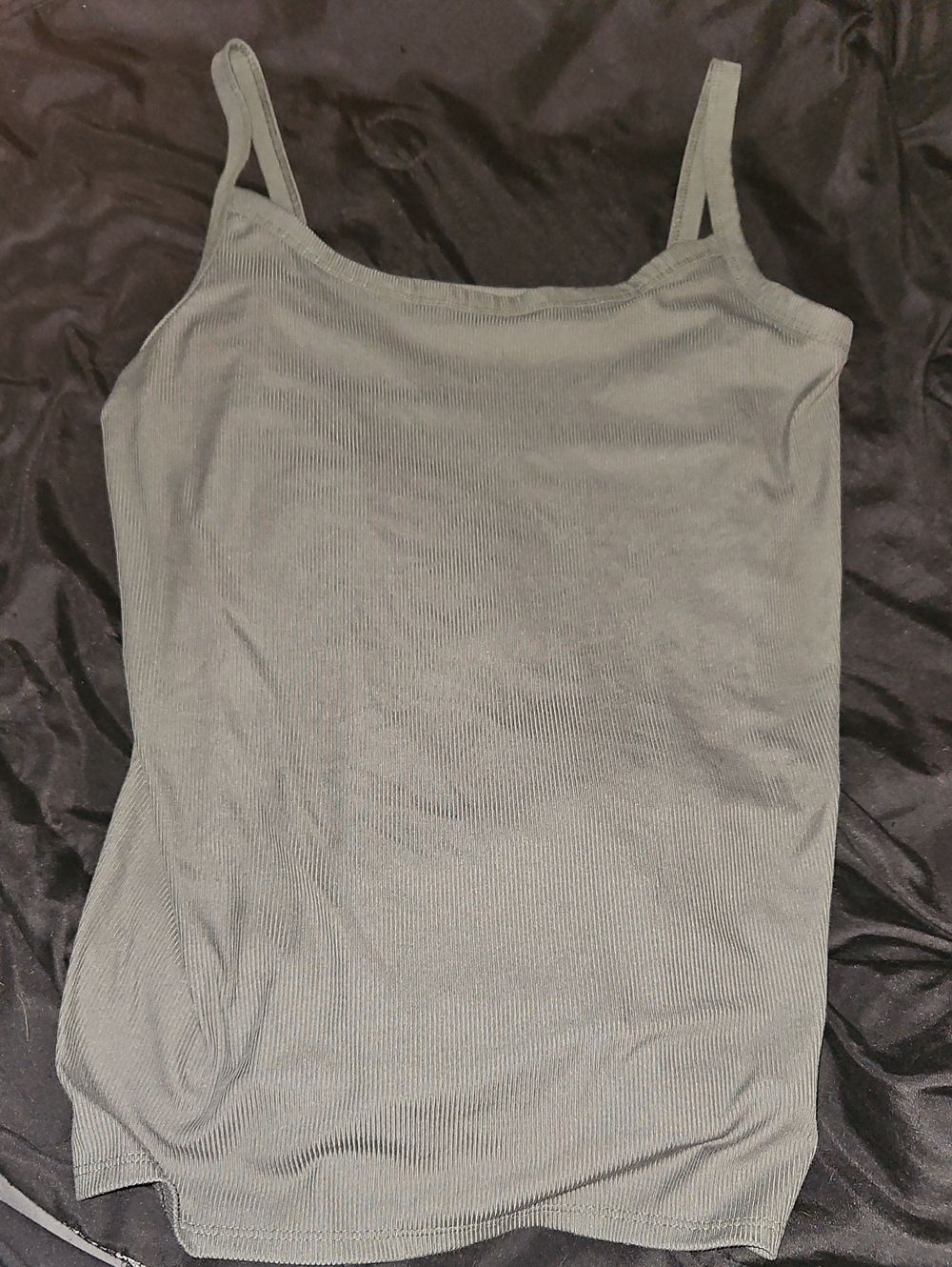 Women's Ribbed Tank Top - Olive Green